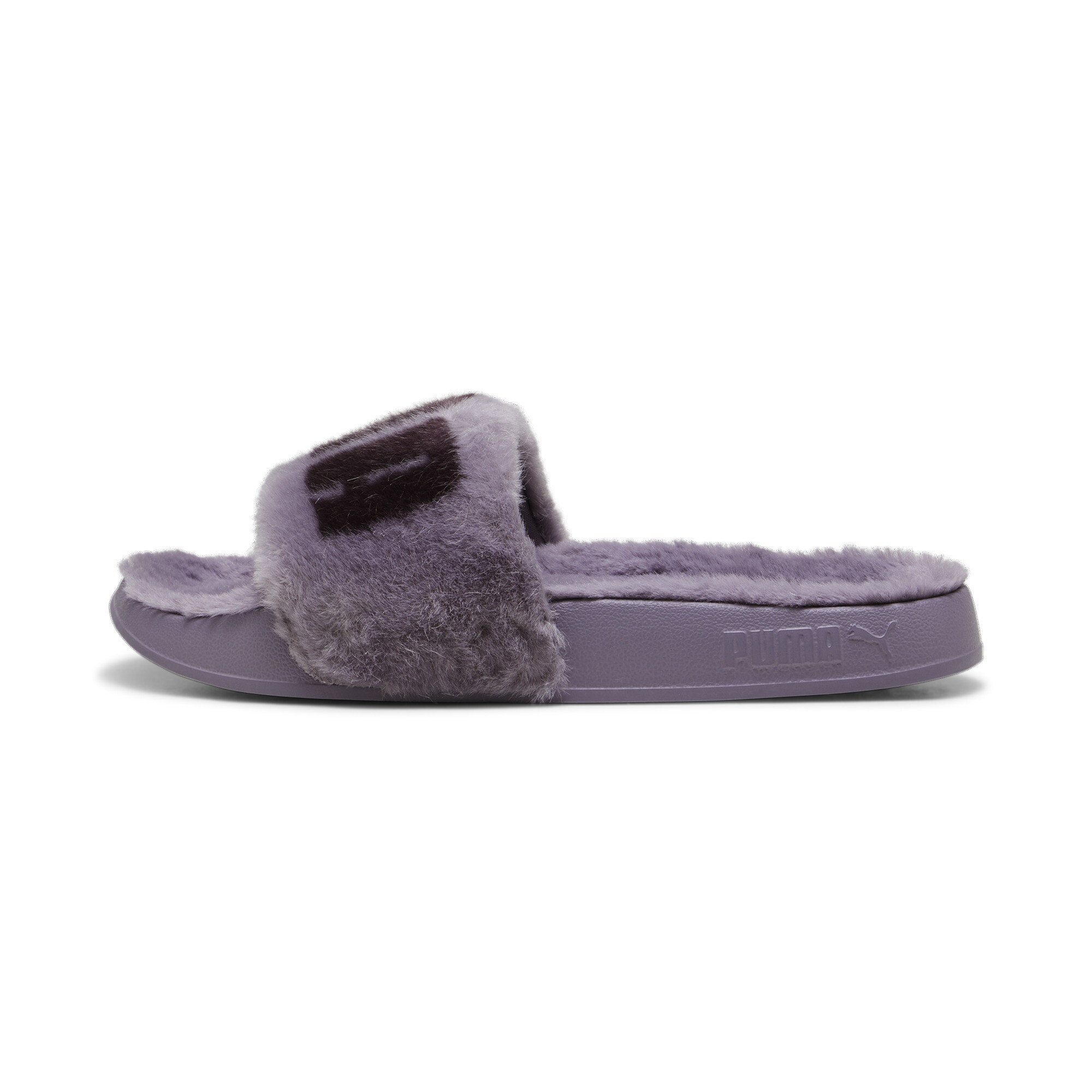 Women's Puma Leadcat 2.0 Fuzz Slides, Purple, Size 38, Shoes