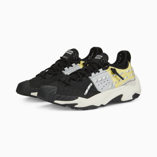 Plexus Retro Sneakers, Puma Black-Pale Lemon, large-ZAF