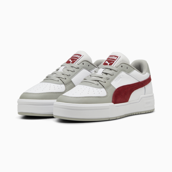 CA Pro Suede FS Sneakers, PUMA White-Smokey Gray-Intense Red, large-ZAF