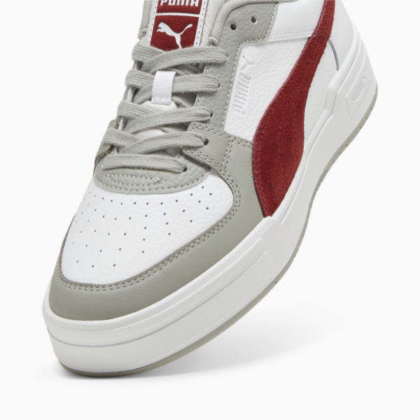 CA Pro Suede FS Sneakers, PUMA White-Smokey Gray-Intense Red, large-ZAF