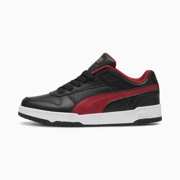 RBD Game Low Sneakers Youth, PUMA Black-PUMA Gold-Club Red, large-ZAF