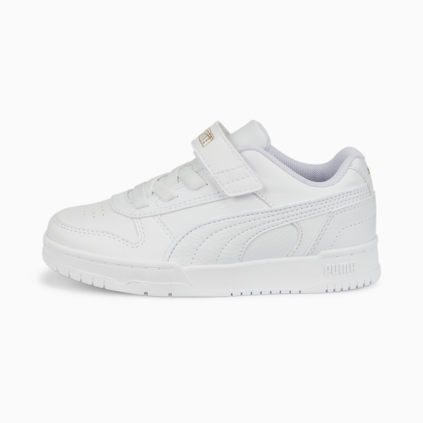 RBD Game Low Sneakers Kids, Puma White-Puma White-Puma Team Gold, large-ZAF