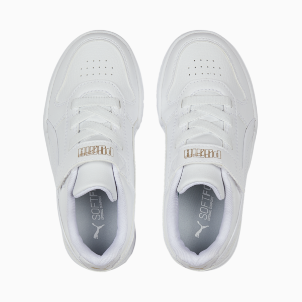 RBD Game Low Sneakers Kids, Puma White-Puma White-Puma Team Gold, large-ZAF