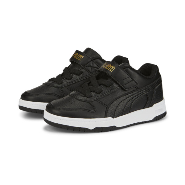 RBD Game Low Sneakers Kids, Puma Black-Puma Black-Puma Team Gold-PUMA White, large-ZAF