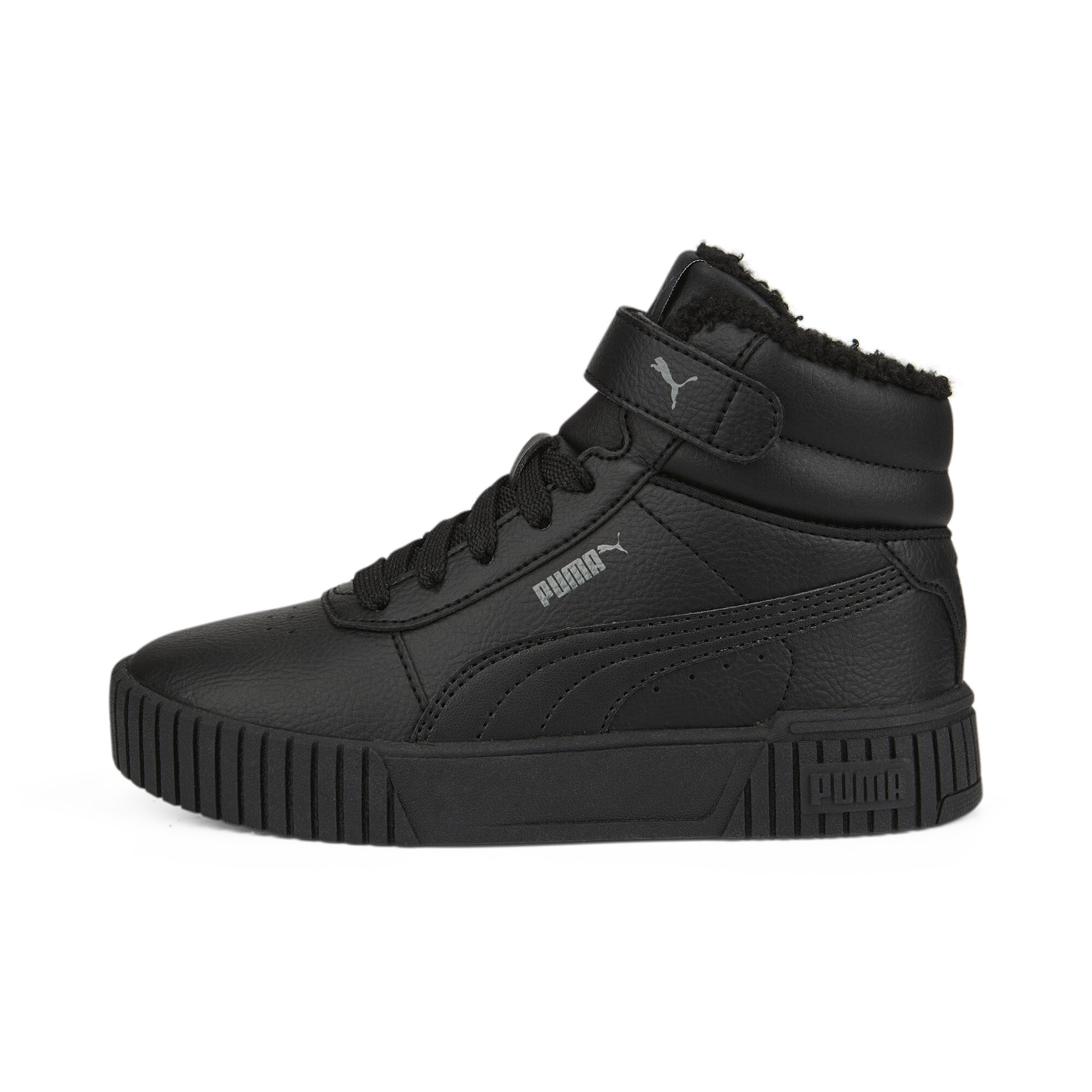 Puma Carina 2.0 Mid Winter Sneakers Kinder Schuhe | Mit Plain | Black/Black/Dark Shadow | Größe: 28.5