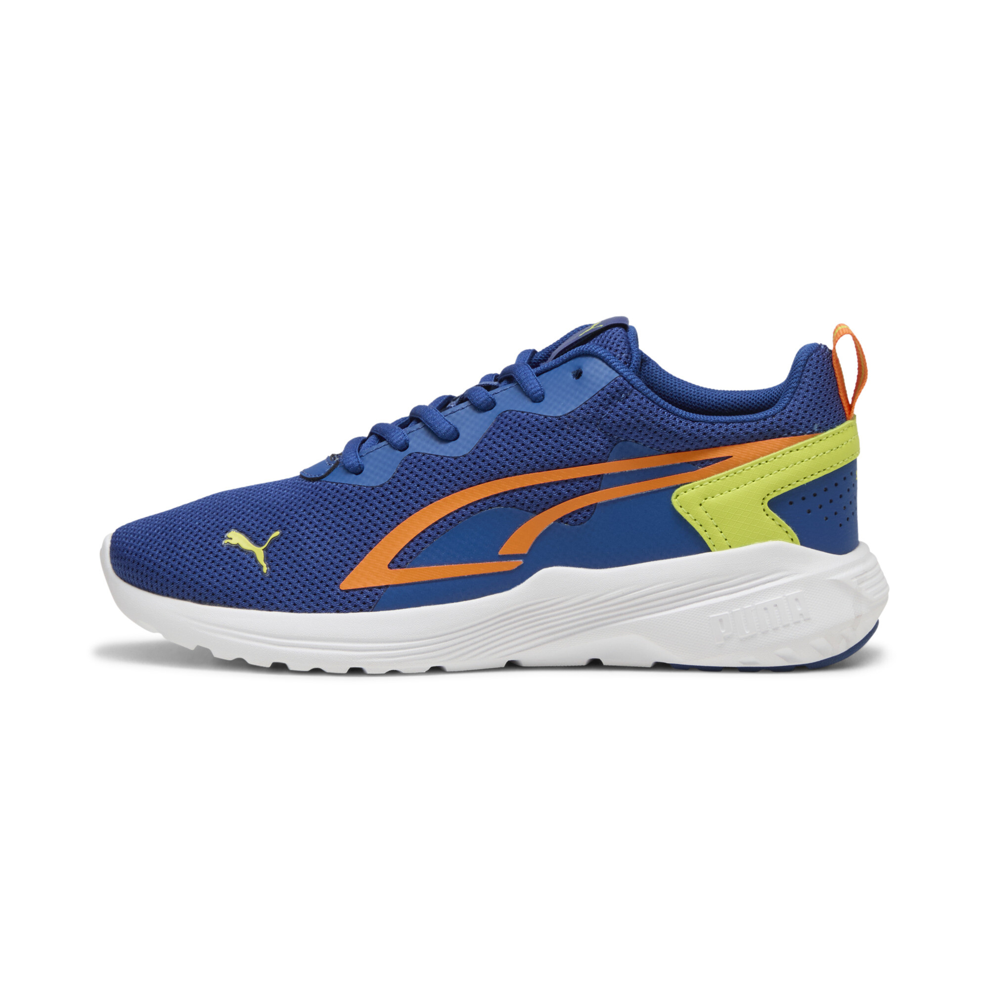 Puma All Day Active Sneakers Teenager Schuhe Für Für Kinder | Mit Plain | Clyde Royal/Orange Glo/Lime Smash | Größe: 37....