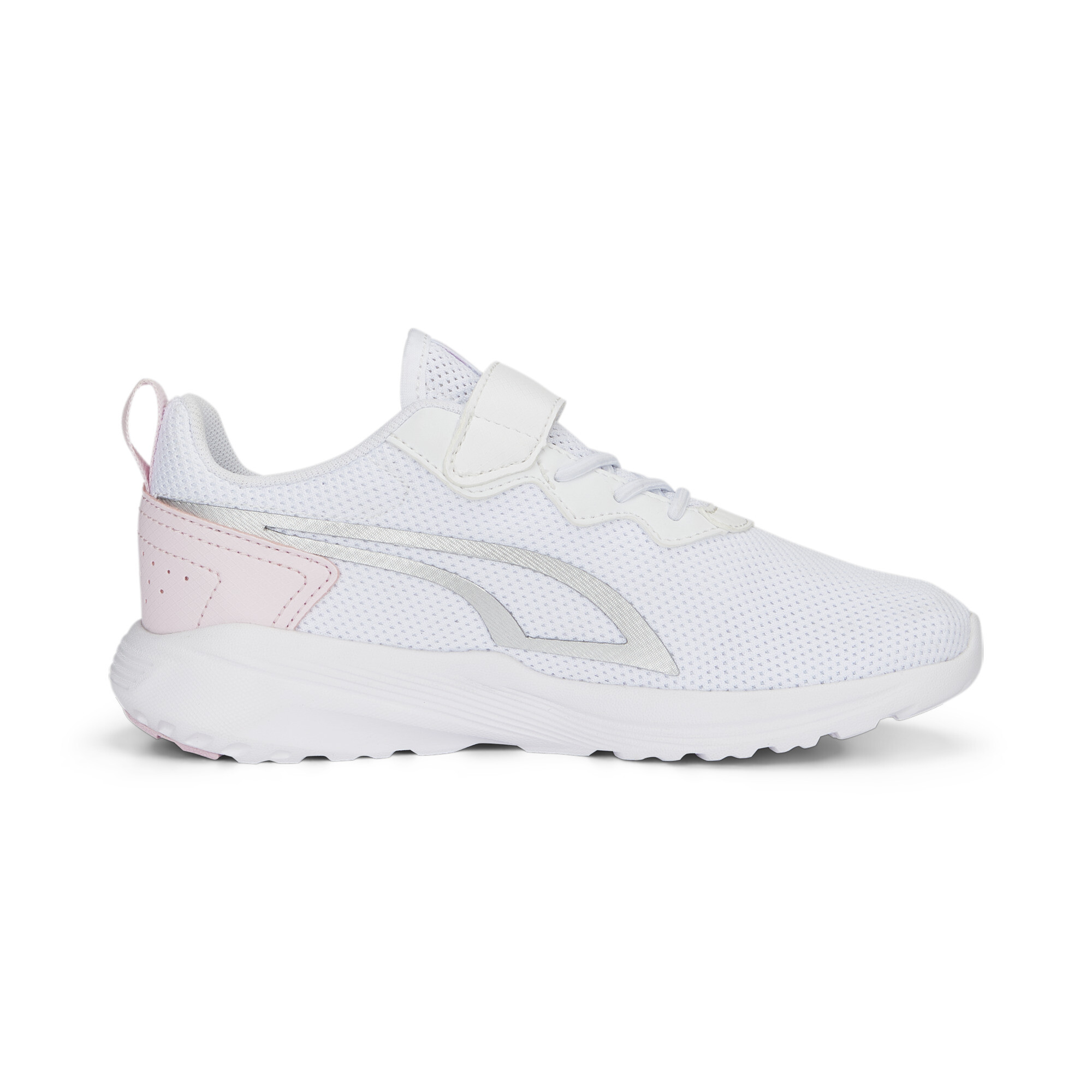 PUMA All-Day Active sneakers met alternatieve sluiting, Roze/Wit/Zilver, Maat 27,5 thumbnail 3