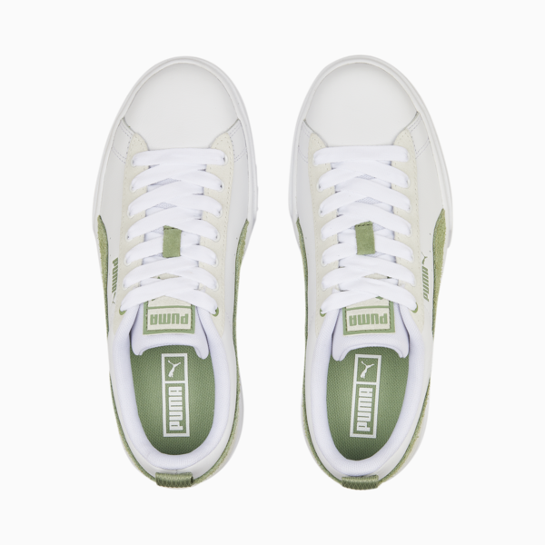 Mayze Mix Women's Sneakers, Puma White-Dusty Green, large-ZAF