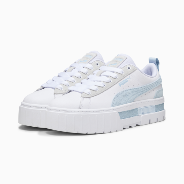 Zapatillas Mayze Mix para mujer, PUMA White-Icy Blue, large-ARG