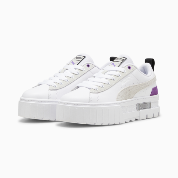 Zapatillas Mayze Mix para mujer, PUMA White-Ultraviolet, large-ARG