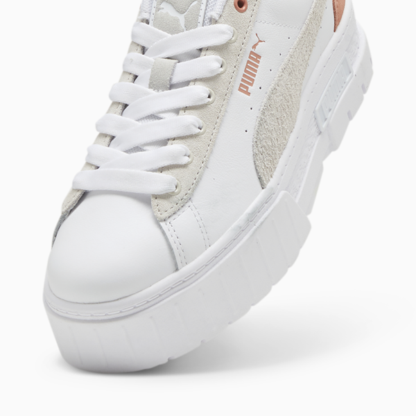 Zapatillas Mayze Mix para mujer, PUMA White-Vapor Gray, large-ARG