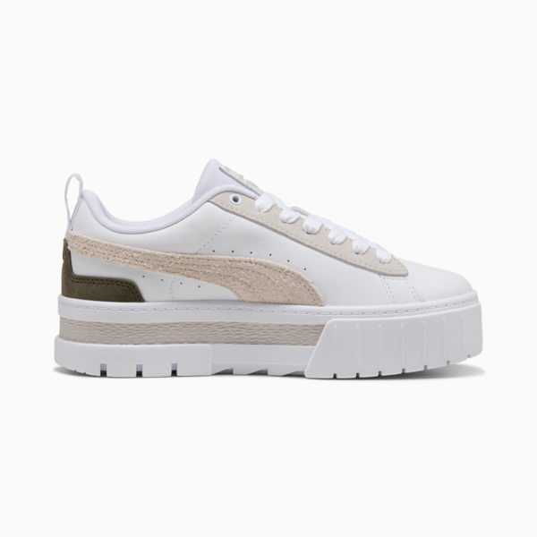 Zapatillas Mayze Mix para mujer, PUMA White-Alpine Snow-Loden Green, large-ARG