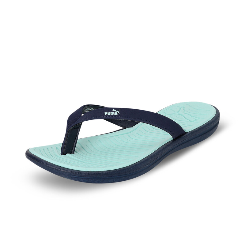 PUMA Daisy Flip Flops in Gray Green Purple size UK 4