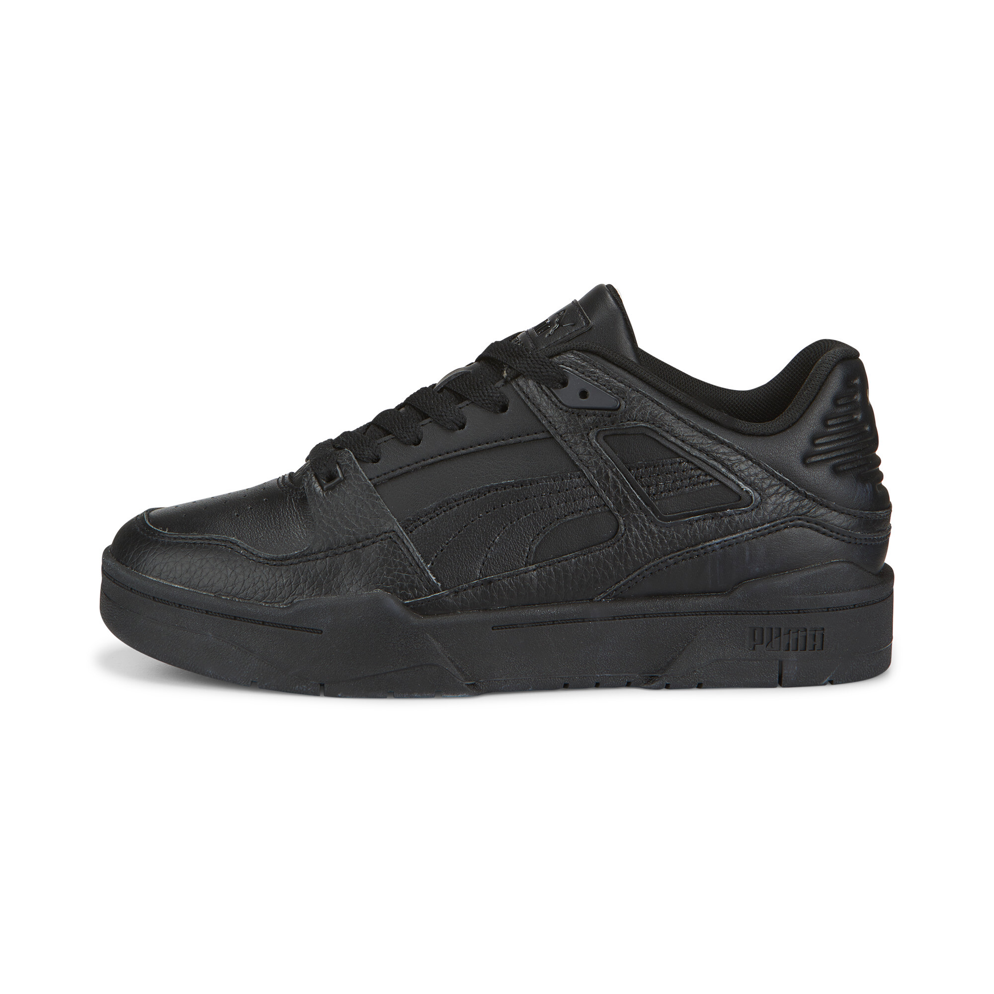 Puma leather black on sale shoes