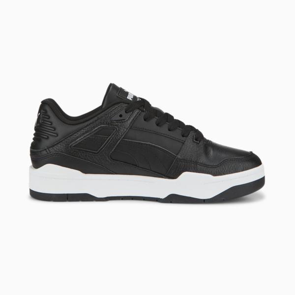 Slipstream Leather Sneakers, Puma Black-Puma White, large-ZAF