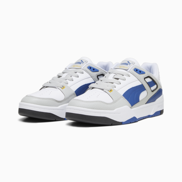 Slipstream Leather Sneakers, Puma White-Clyde Royal, large-ZAF