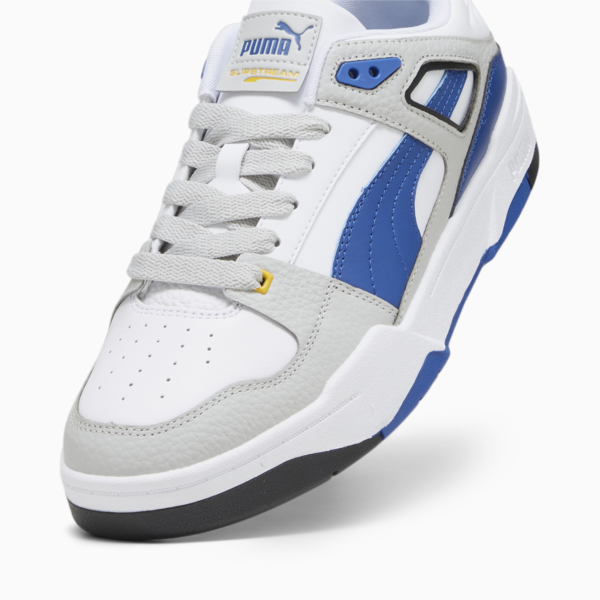 Slipstream Leather Sneakers, Puma White-Clyde Royal, large-ZAF