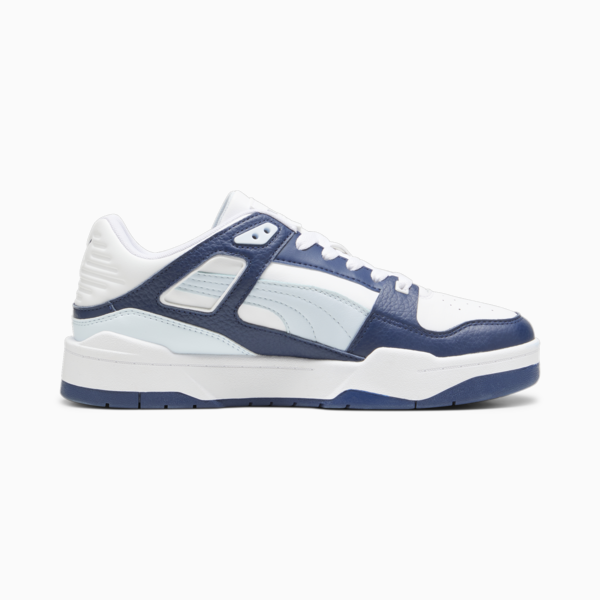 Slipstream Leather Sneakers, PUMA White-Icy Blue-Persian Blue, large-ZAF