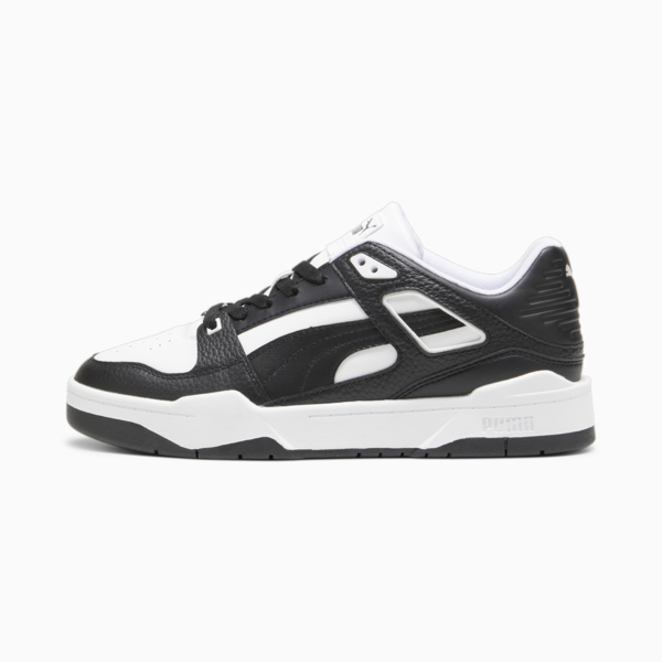 Slipstream Leather Sneakers, PUMA White-PUMA Black-PUMA Black, large-ZAF