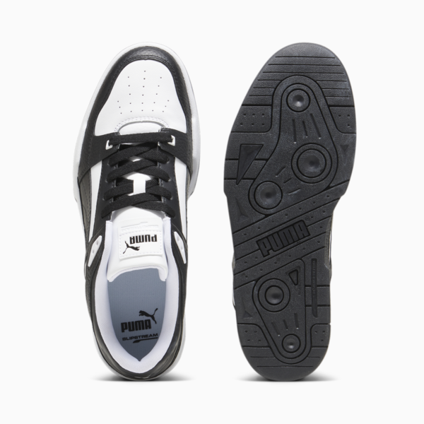 Slipstream Leather Sneakers, PUMA White-PUMA Black-PUMA Black, large-ZAF