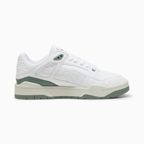 Slipstream Leather Sneakers, PUMA White-Eucalyptus, large-ZAF
