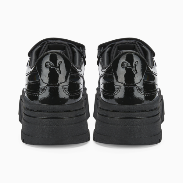 Mayze Stack Patent Sneakers Women, Puma Black, large-MEX