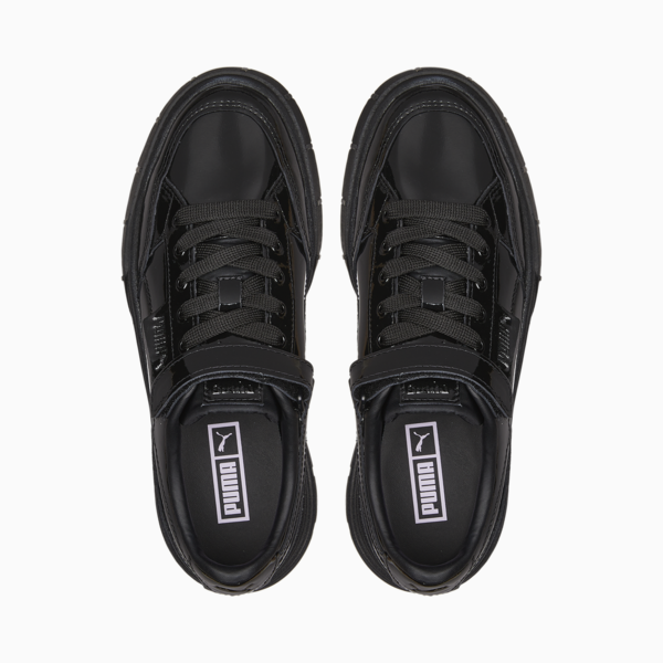 Mayze Stack Patent Sneakers Women, Puma Black, large-MEX