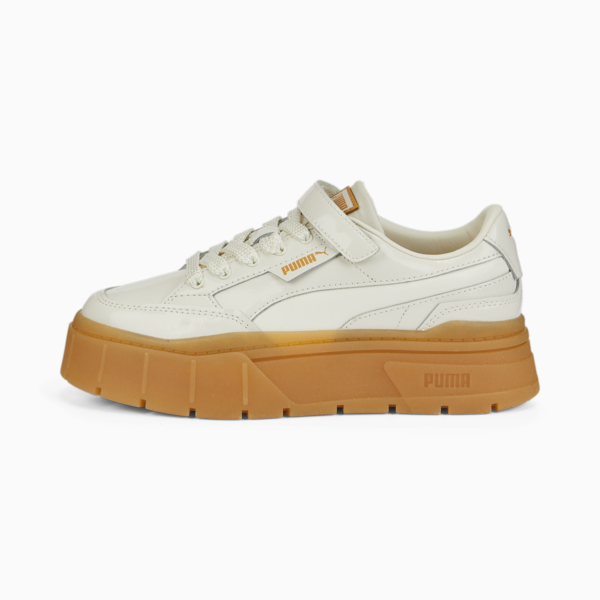 Mayze Stack Patent Sneakers Women, Marshmallow, large-ZAF