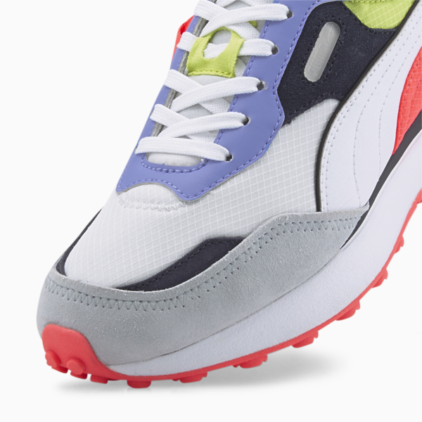 Rider Future Vintage Sneakers, Puma White-Elektro Purple, large-MEX