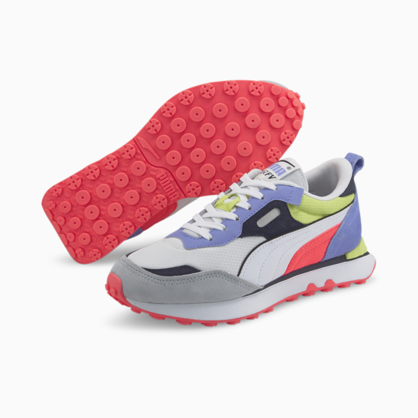 Rider Future Vintage Sneakers, Puma White-Elektro Purple, large-MEX