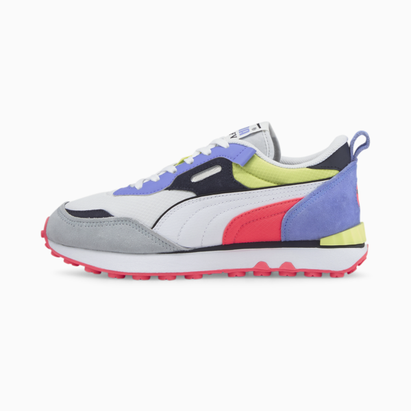 Rider Future Vintage Sneakers, Puma White-Elektro Purple, large-MEX