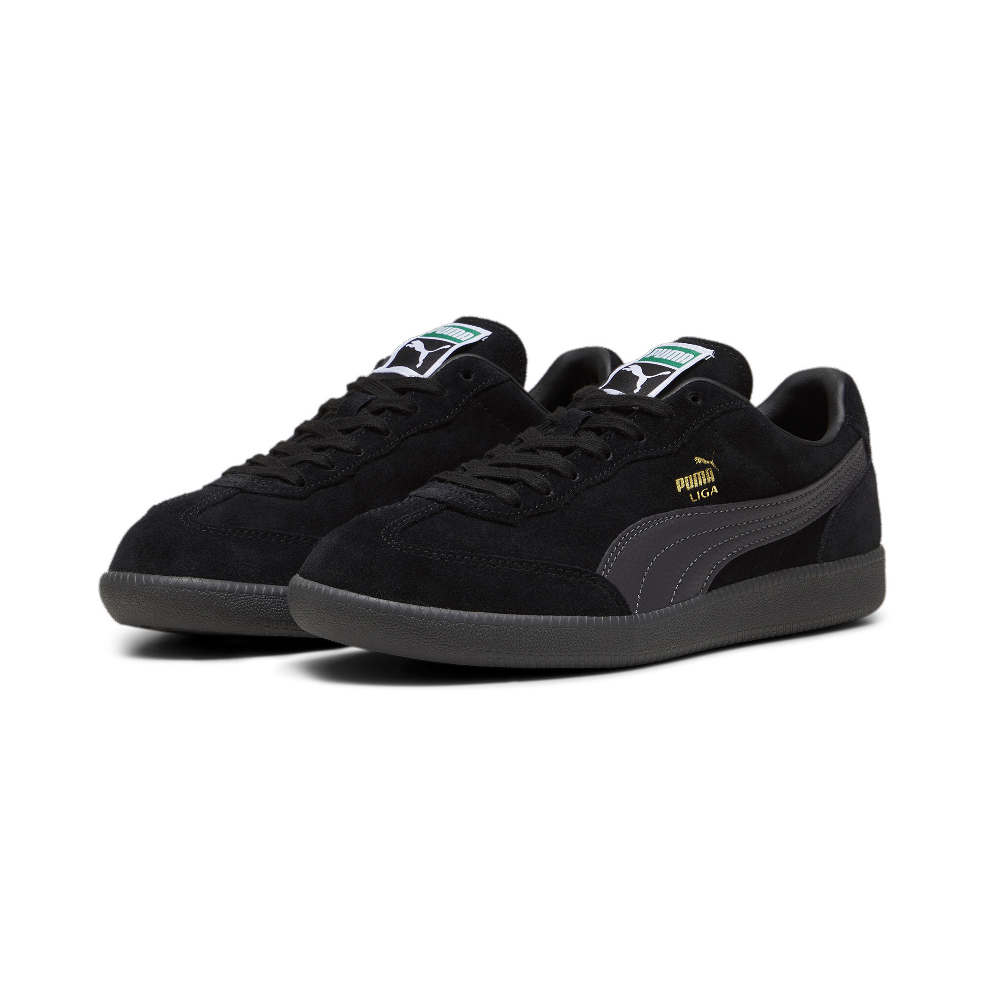 Puma Liga Suede Sneakers, Black, Size 37, Shoes