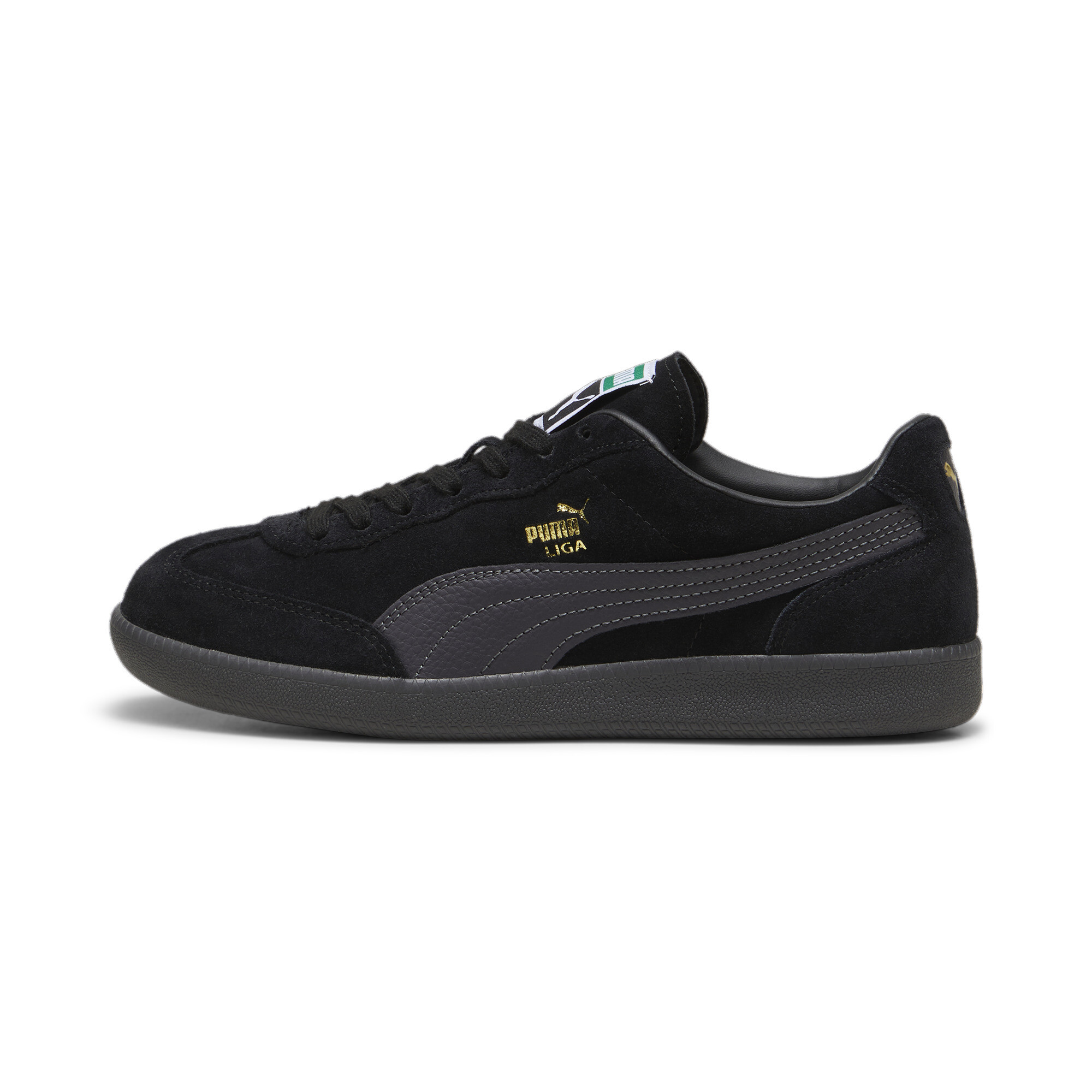 Puma Liga Suede Sneakers, Black, Size 37, Shoes