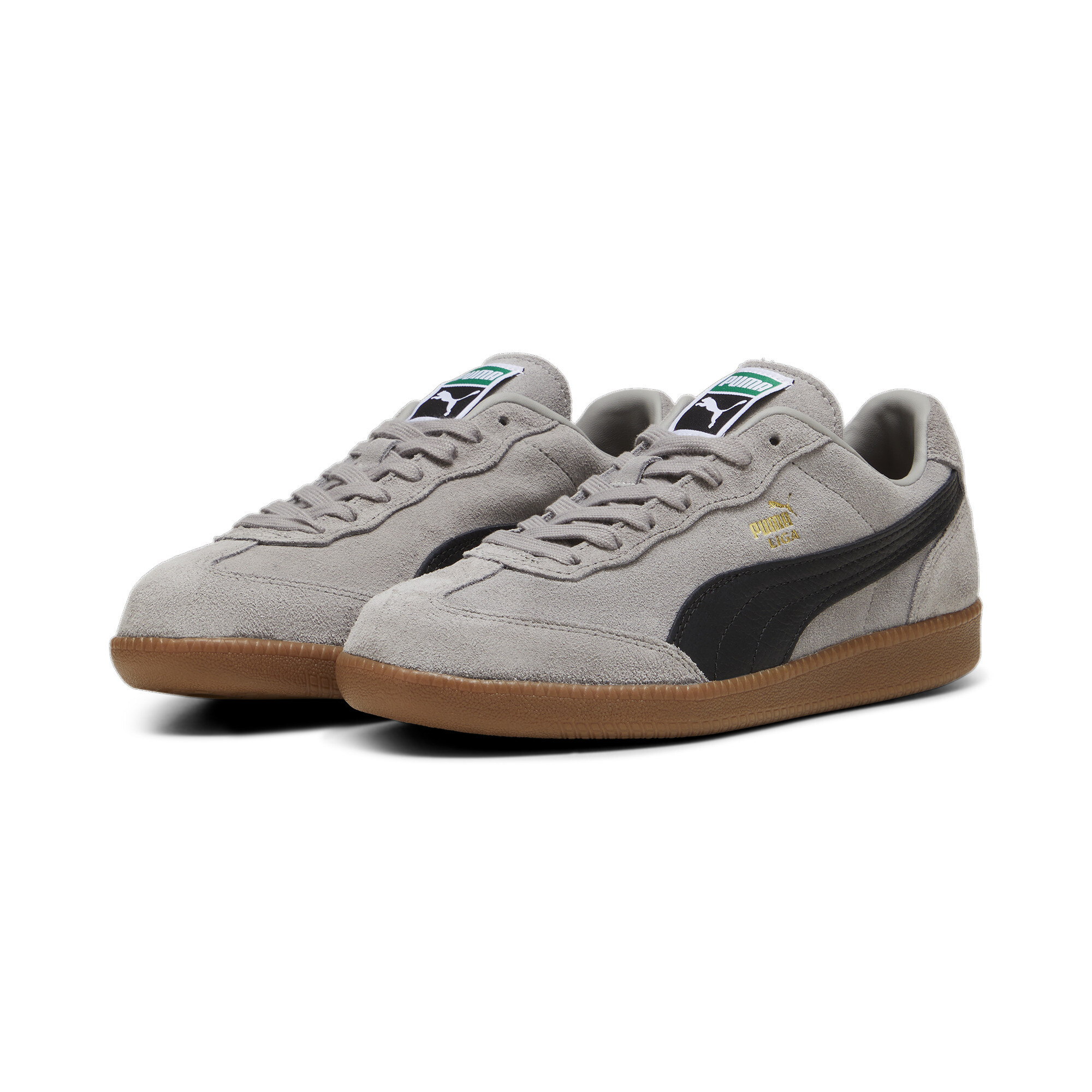 Puma Liga Suede Sneakers, Gray, Size 43, Shoes