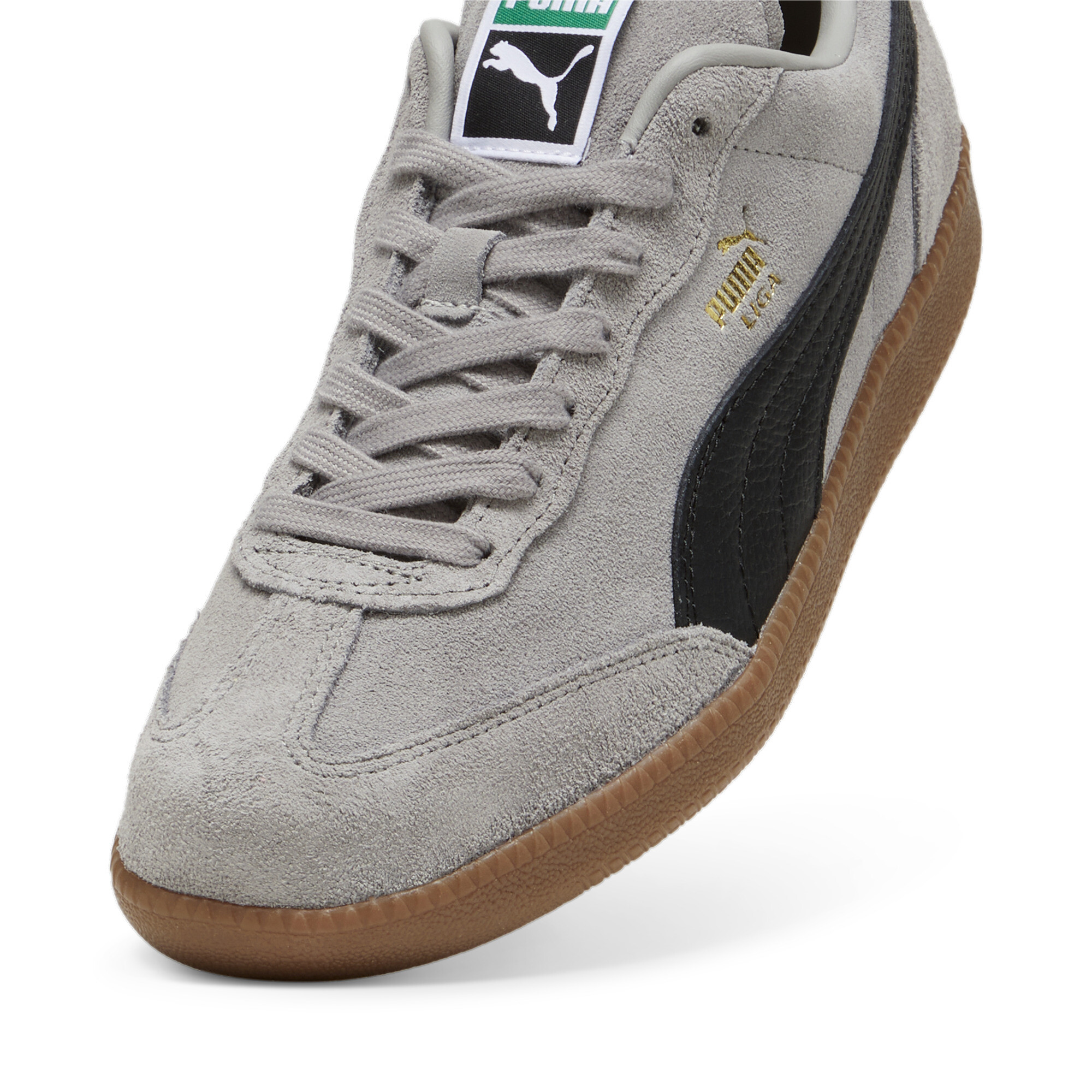 Puma Liga Suede Sneakers, Gray, Size 43, Shoes