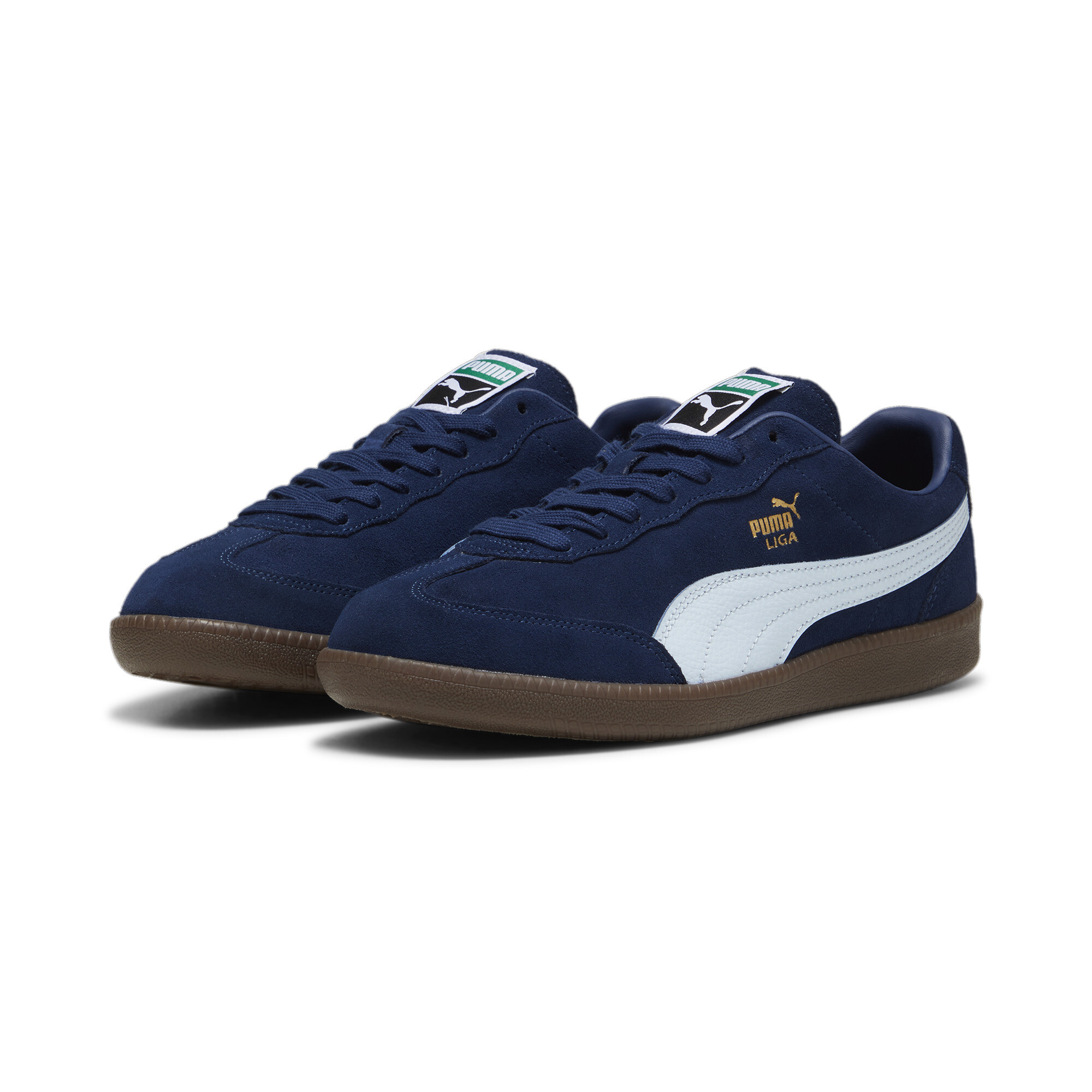 Puma Liga Suede Sneakers, Blue, Size 38.5, Shoes