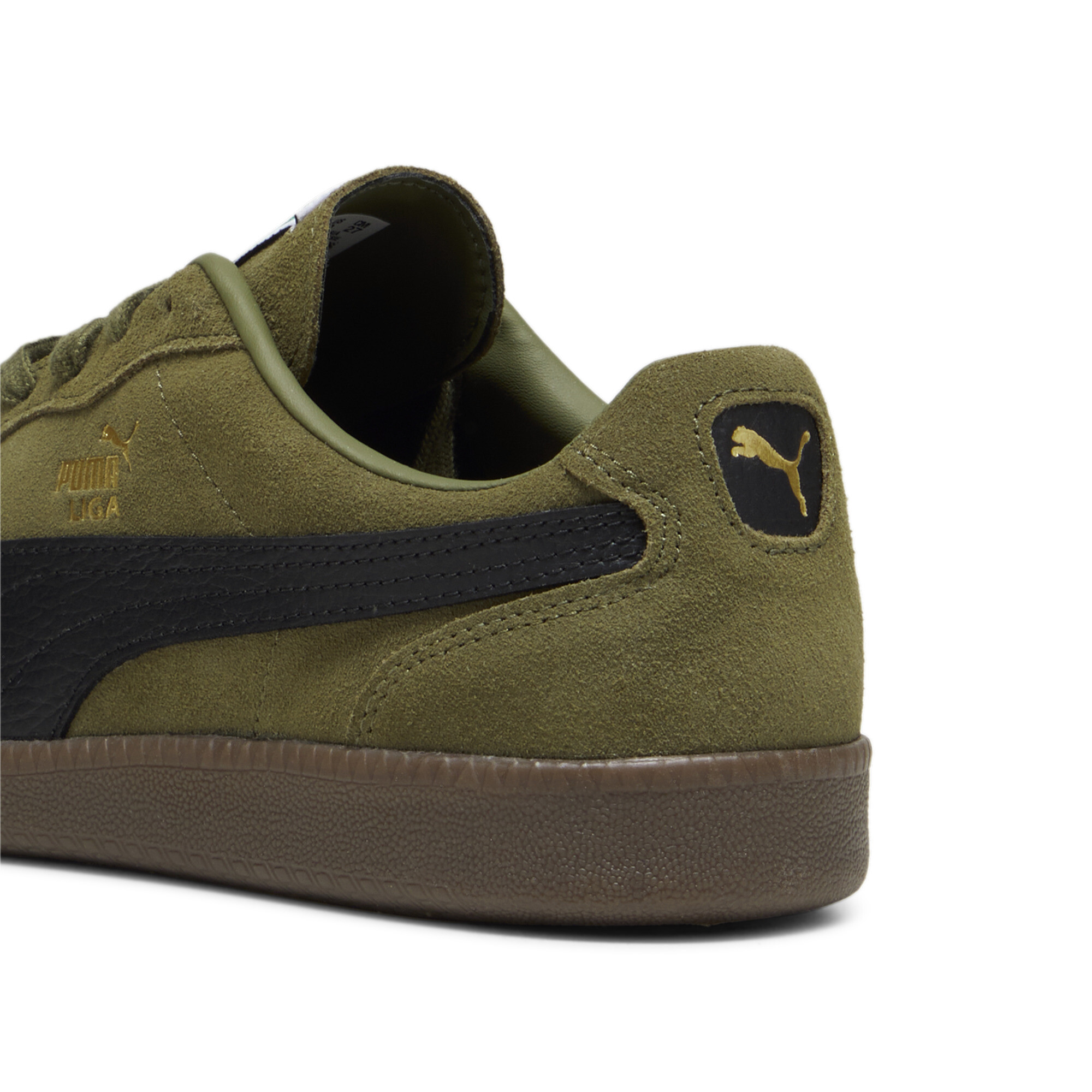 Puma Liga Suede Sneakers, Green, Size 40, Shoes