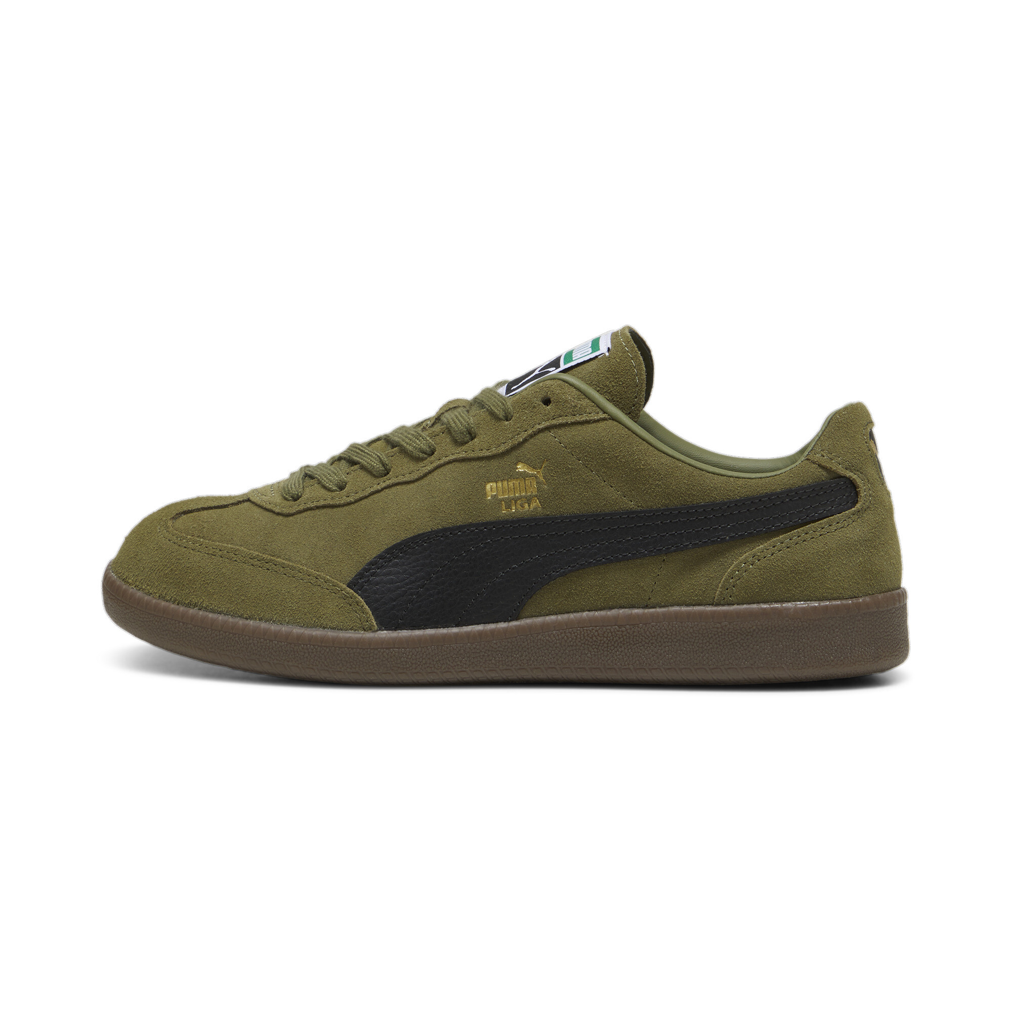 Puma Liga Suede Sneakers, Green, Size 40, Shoes