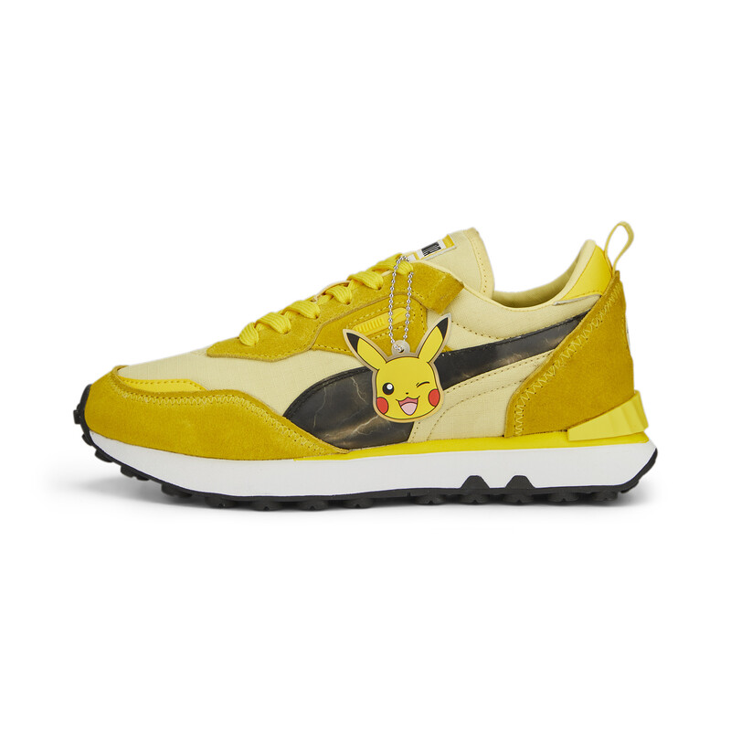 

PUMA X POKÉMON Rider FV Pikachu Youth Sneakers, White/yellow