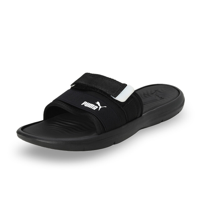 

Women's PUMA Twin Slides, White/black