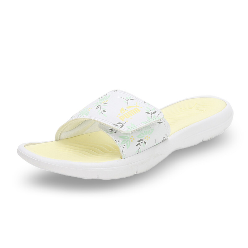 

Women's PUMA Silvia V2 Slides, White/gray/green