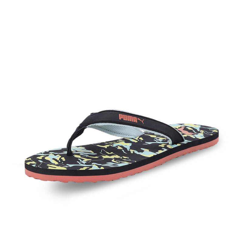 

PUMA Hazel V2 Flip-Flops Sandals, Black/blue/yellow