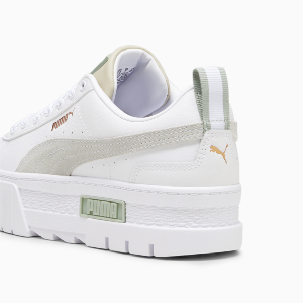 Zapatillas Mayze Lth para mujer, PUMA White-Granola, large-ARG