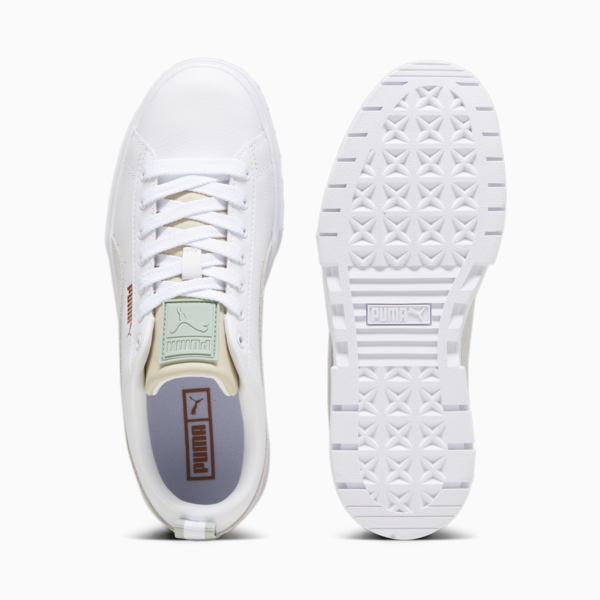 Zapatillas Mayze Lth para mujer, PUMA White-Granola, large-ARG