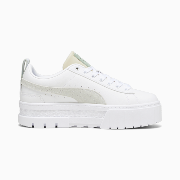 Zapatillas Mayze Lth para mujer, PUMA White-Granola, large-ARG
