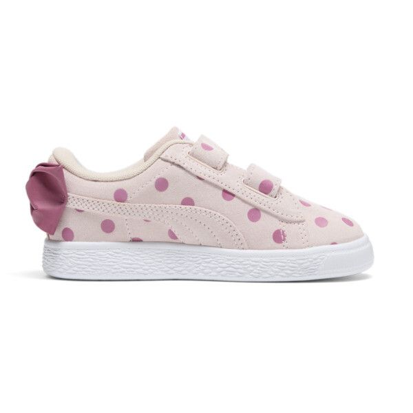 Puma Suede Light Flex Bow Graphic V Little Kids' Sneakers In Island Pink-dusty Orchid