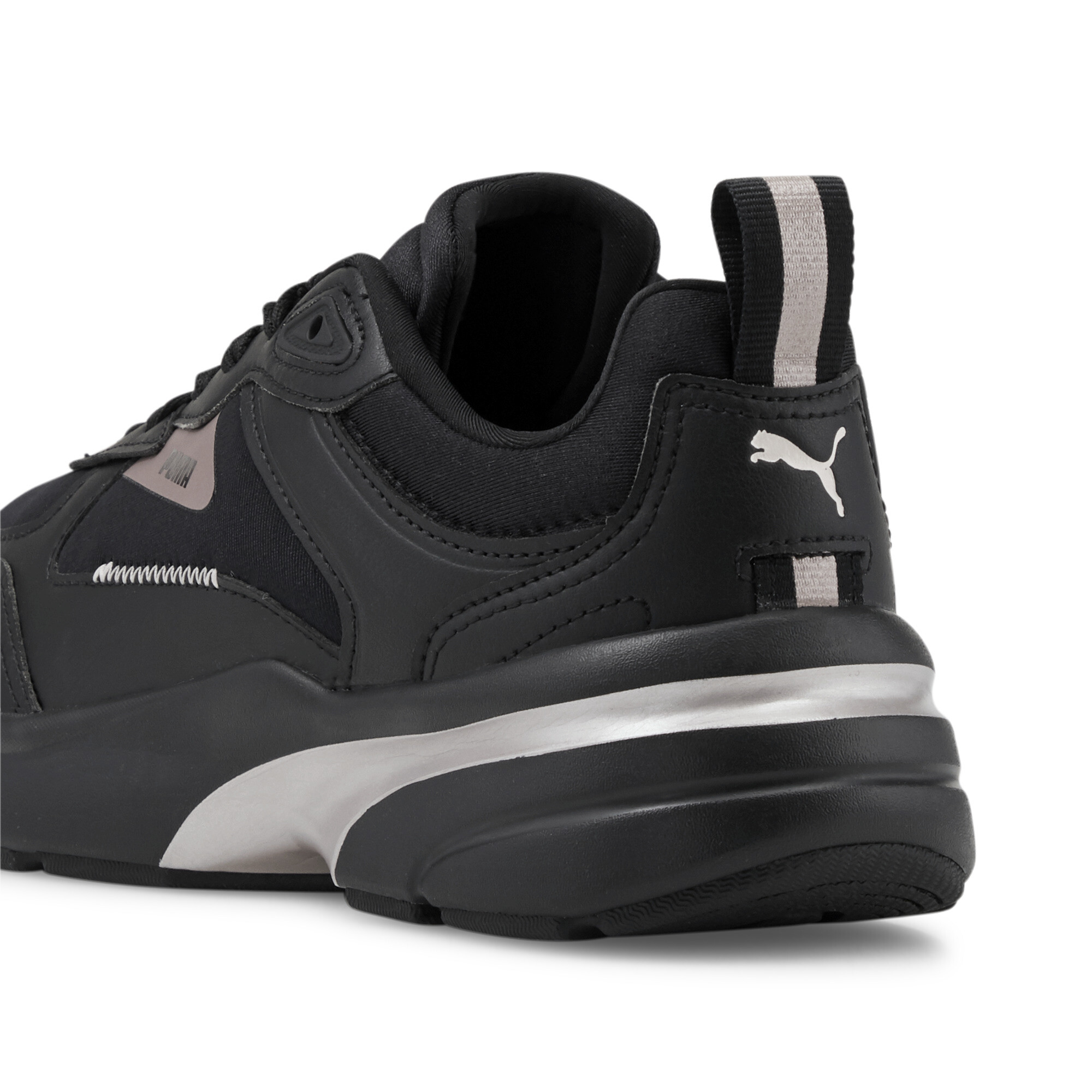 Women's PUMA FS Runner Metallic Sneakers In 10 - Black, Size EU 41