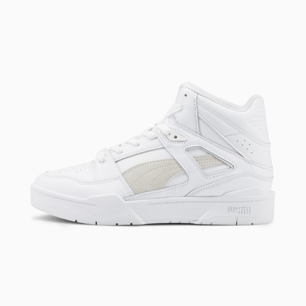 Slipstream Hi Leather Sneakers, Puma White-Puma White, large-MEX