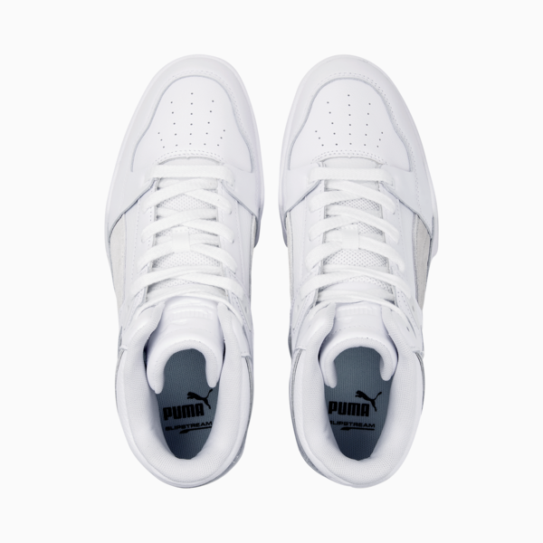 Slipstream Hi Leather Sneakers, Puma White-Puma White, large-MEX