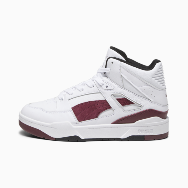 Slipstream Hi Leather Sneakers, Puma White-Dark Jasper, large-ZAF